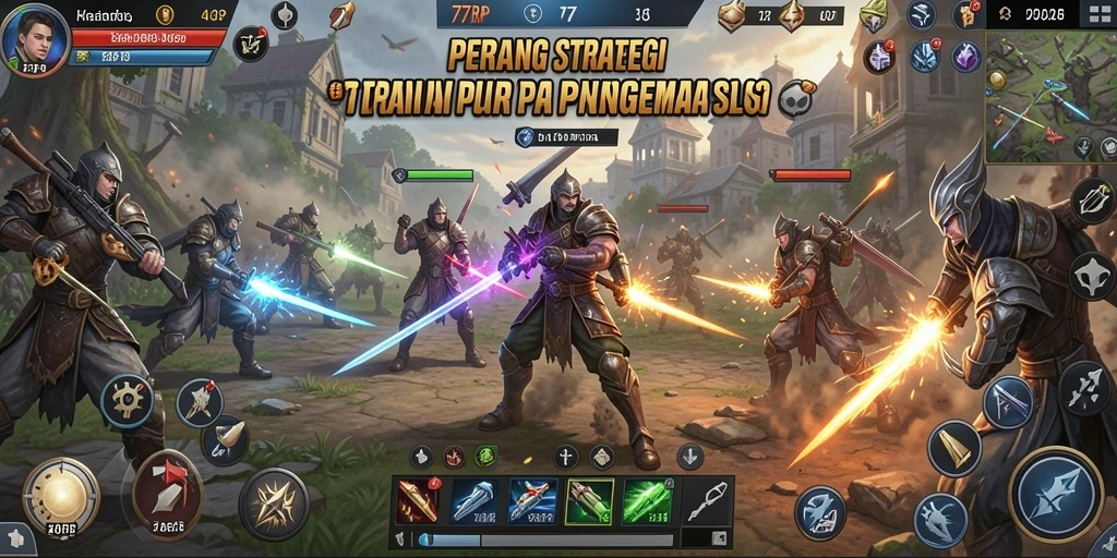 Tangkapan layar gameplay 77RP menampilkan aksi strategi mendebarkan.