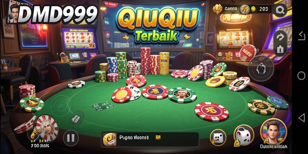 Visual menarik dari gameplay QiuQiu di DMD999.