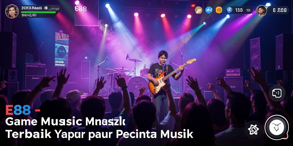 Tampilan gameplay E88 yang menarik dengan berbagai pilihan musik.