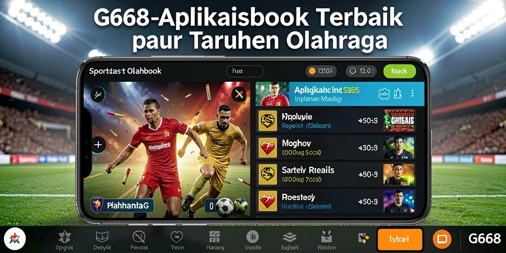 Tampilan screenshot utama G668 yang menunjukkan aksi taruhan olahraga.