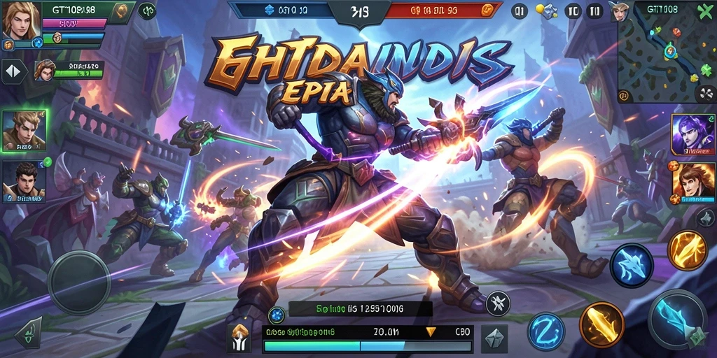 Tampilan seru gameplay GT108 dengan pertarungan tim.
