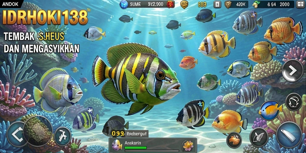 Tampilan gameplay seru dari IDRHOKI138 yang penuh aksi Tembak Ikan.