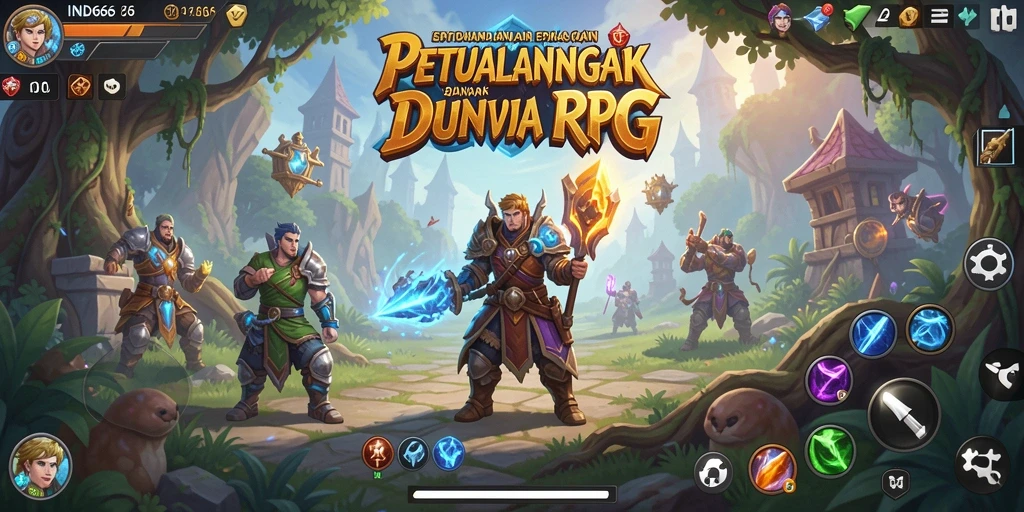 Screenshot gameplay RPG IND666 dengan aksi seru dan grafis menawan.
