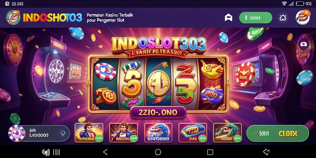 Screenshot gameplay INDOSLOT303 menampilkan suasana kasino yang dinamis dan seru.