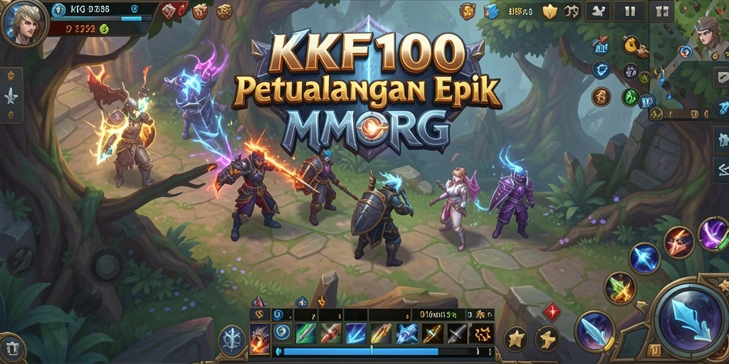 Tangkapan layar KPK100 menunjukkan aksi seru dalam gameplay MMORPG.