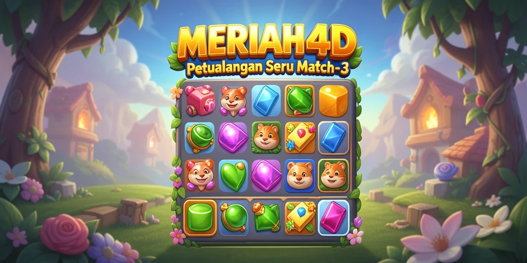 Screenshot gameplay MERIAH4D menunjukkan aksi seru dalam game Match-3.