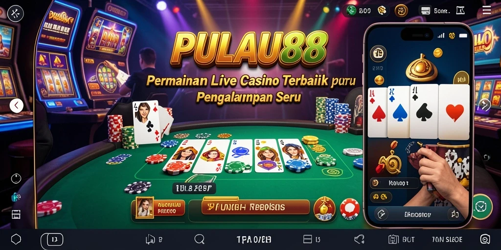Tampilan gameplay Live Casino yang mendebarkan di PULAU88.