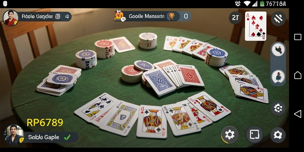 Tampilan screenshot RP6789 yang menampilkan gameplay Gaple yang seru.
