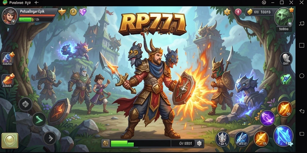 Screenshot RP777 menampilkan aksi mendebarkan dalam permainan RPG.