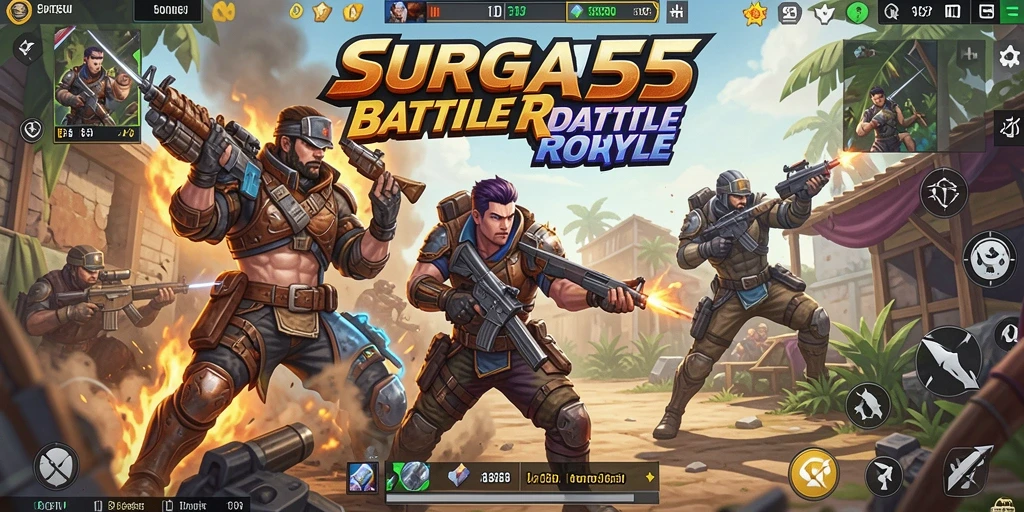 Screenshot gameplay SURGA55 dengan pertarungan yang mendebarkan dan grafis menawan.