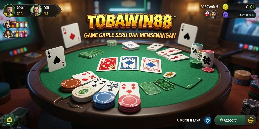 Screenshot gameplay TOBAWIN88 menampilkan keseruan permainan Gaple.