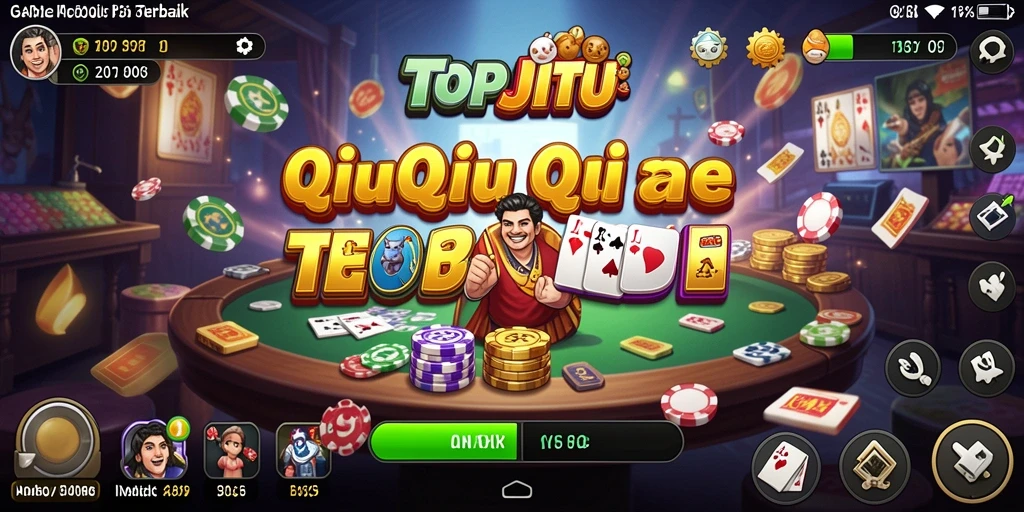 Screenshot gameplay TOPJITU menampilkan suasana QiuQiu yang seru.