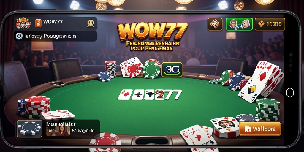 Screenshot gameplay WOW77 menunjukkan aksi seru permainan Poker.